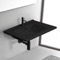 Black Ceramic Bathroom Sink, Rectangular